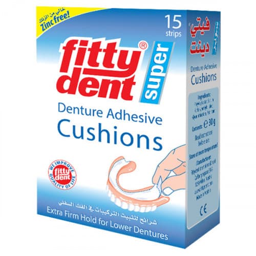 فيتيدنت وسائد تثبيت أطقم الأسنان لراحة وثبات إضافي