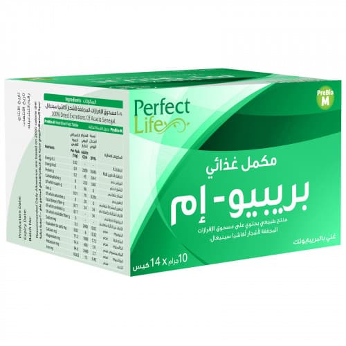 بريبيو إم 140 جم، ألياف بريبايوتيك (14 كيس × 10 جم)