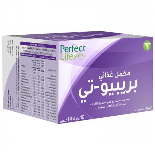 بريبيو تي 140 جم، ألياف بريبايوتيك (14 كيس × 10 جم)